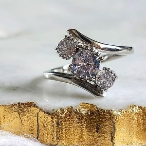 NWT Ryze White Frost Cubic Zirconia .925 Sterling Silver Ring - Size 8.75